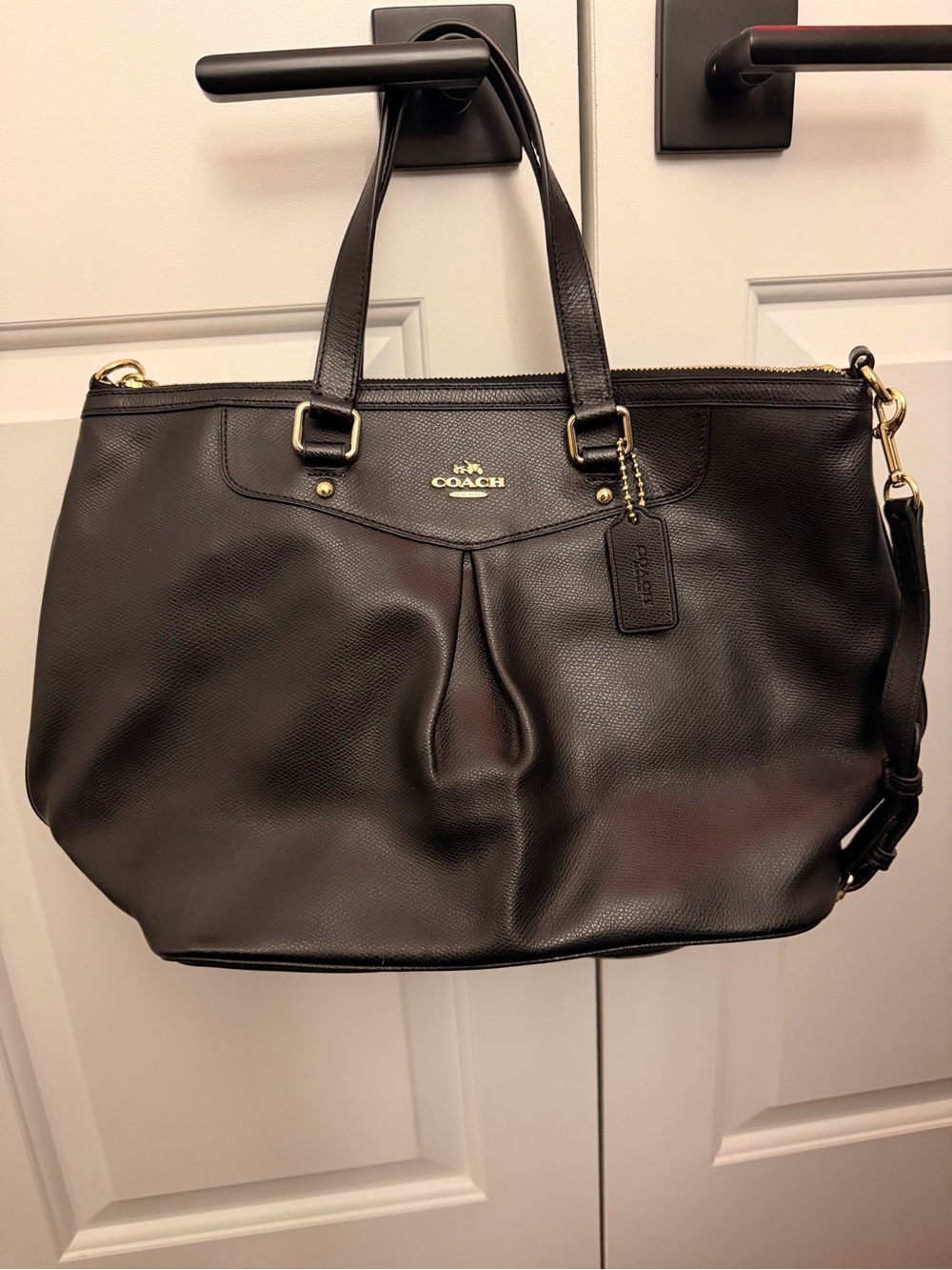 COACH Crossgrain Pleated Tote - Picture 2 of 5